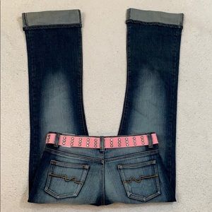 Jenny Jo Stretch Rilled Cuff Jeans Sz 11 / 12 NEW